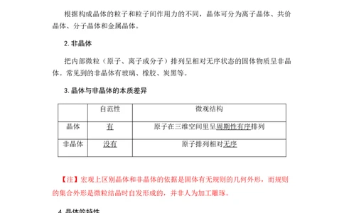 3.1物质的聚集状态与晶体的常识讲义新教材人教版（2019）高中化学选择性必修二_高化_2025春-人教版高中化学_04新版高中化学选择性必修2_06讲义
