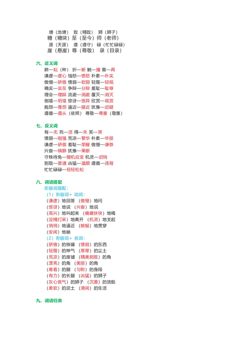 知识梳理部编版小学语文三下第二单元_《小学各科知识点》_小学语文《知识梳理》1-6年级上下册_统编语文1-6年级下册知识总结_三下