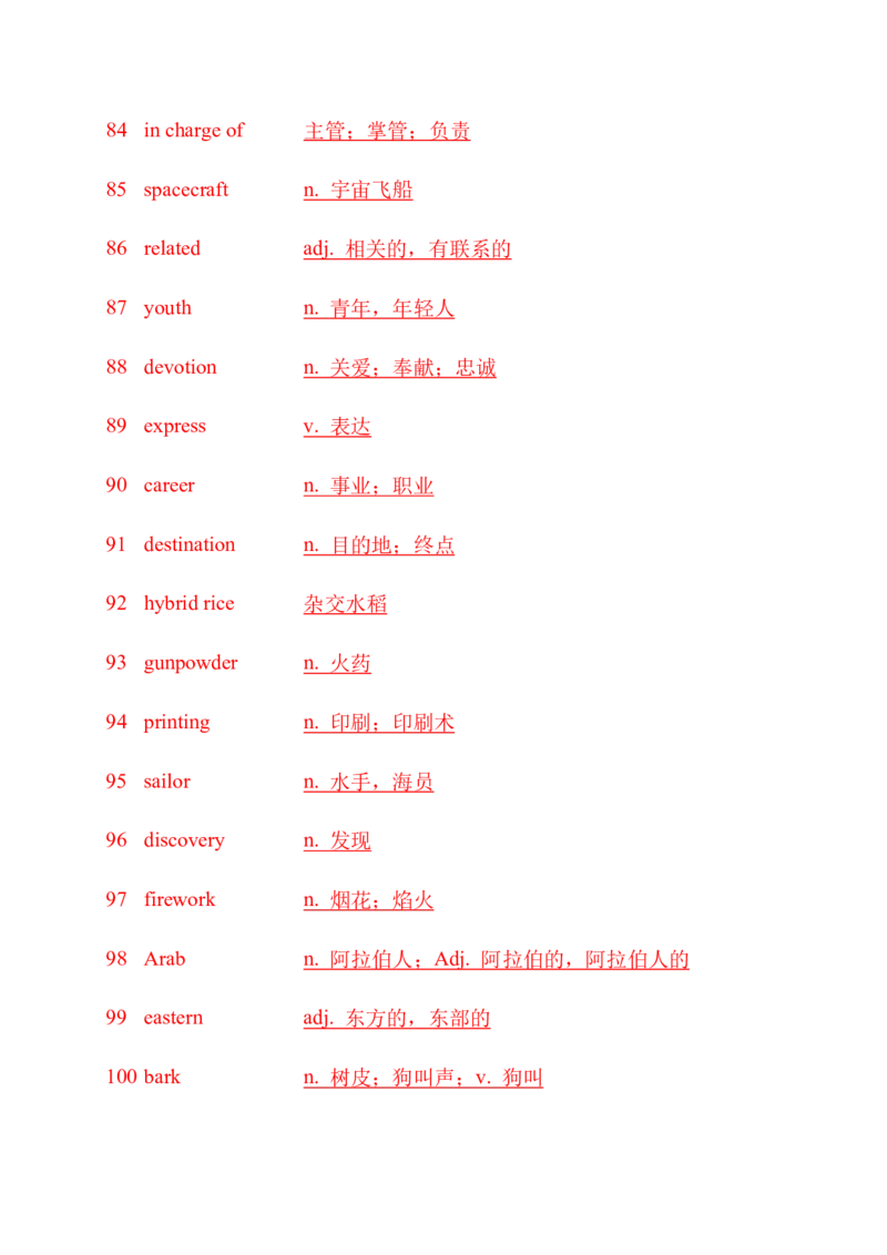 九下单词默写（英语提示写汉语）-（仁爱版）28页_仁爱版英语九年级下册资料包_单词专项