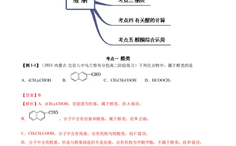 3.3醛酮（精讲）（人教版2019选择性必修3）（解析版）_高化_595801221724高中化学新人教版选择性必修一二三电子版教案PPT课件高中试卷_选择性必修3册（人教版）_专项练习