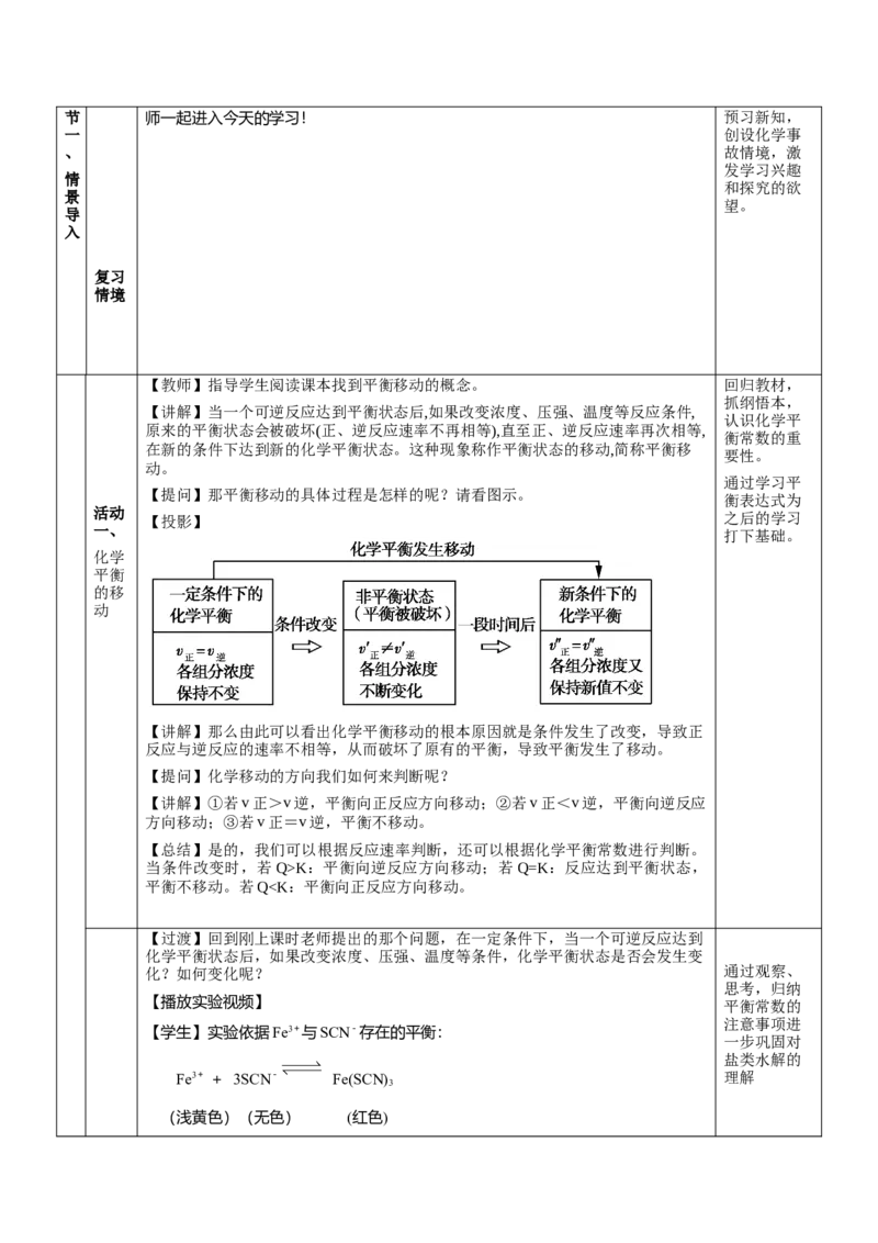 2.2.3影响化学平衡的因素（教学设计）-（人教版2019选择性必修一）_高化_595801221724高中化学新人教版选择性必修一二三电子版教案PPT课件高中试卷_选择性必修1册（人教版）_教学设计