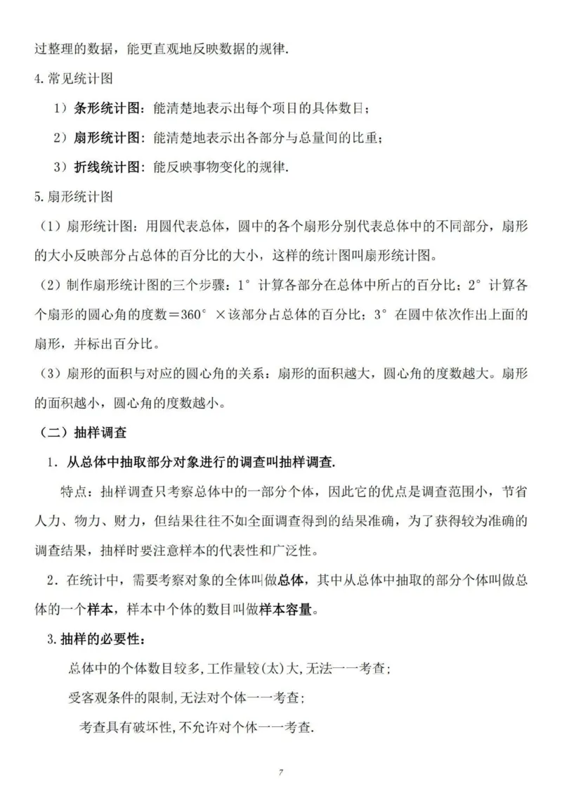鲁教版（五四制）六年级下册知识点_24秋《初中各科知识点梳理》_初中数学《知识梳理》7-9年级上下册_鲁教版数学6-9年级上下册知识点汇总_鲁教版（五四制）数学6-9年级下册知识点汇总