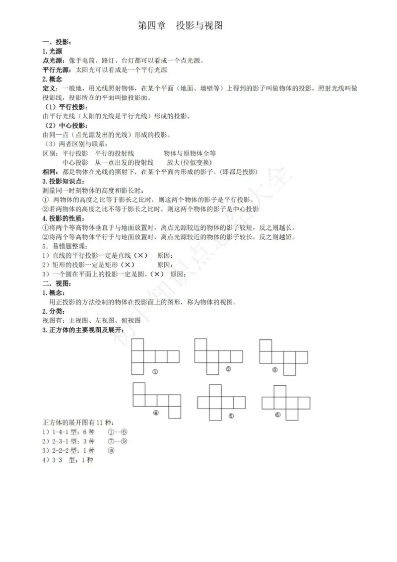 鲁教版九上数学知识点汇总_24秋《初中各科知识点梳理》_初中数学《知识梳理》7-9年级上下册_鲁教版数学6-9年级上下册知识点汇总