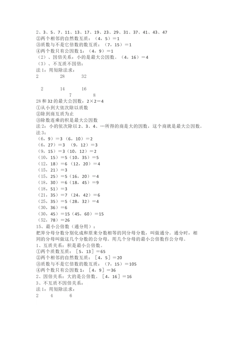 青岛版数学五年级下册单元知识点_《小学各科知识点》_小学数学《知识梳理》1-6年级上下册_下册_青岛版(六三制）数学1-6年级下册知识点