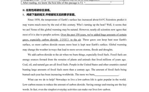 中考冲刺五：任务型阅读技巧（巩固练习）-_仁爱版英语九年级下册资料包_同步讲义-V31_29中考冲刺五：任务型阅读技巧(提高)_29中考冲刺五：任务型阅读技巧(提高)---