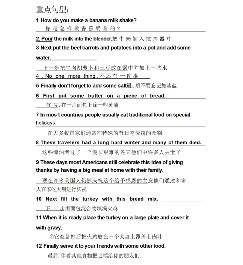 鲁教版初中英语七年级下册_24秋《初中各科知识点梳理》_初中英语《知识梳理》7-9年级上下册_知识梳理_鲁教版初中英语6-9年级上下册知识梳理