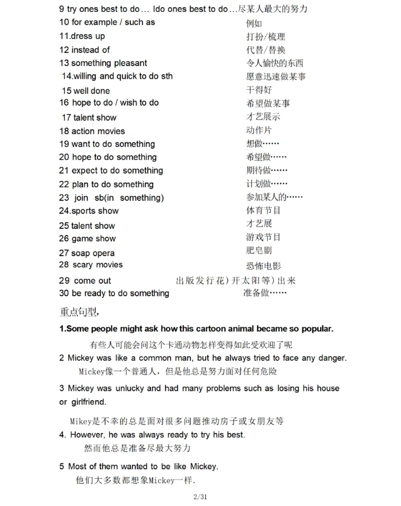 鲁教版初中英语七年级下册_24秋《初中各科知识点梳理》_初中英语《知识梳理》7-9年级上下册_知识梳理_鲁教版初中英语6-9年级上下册知识梳理
