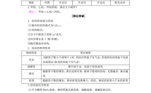 2020_2021学年新教材高中化学第2章烃第1节烷烃学案新人教版选择性必修3_高化_2025春-人教版高中化学_05新版高中化学选择性必修3_4.课件+学案+试卷_学案
