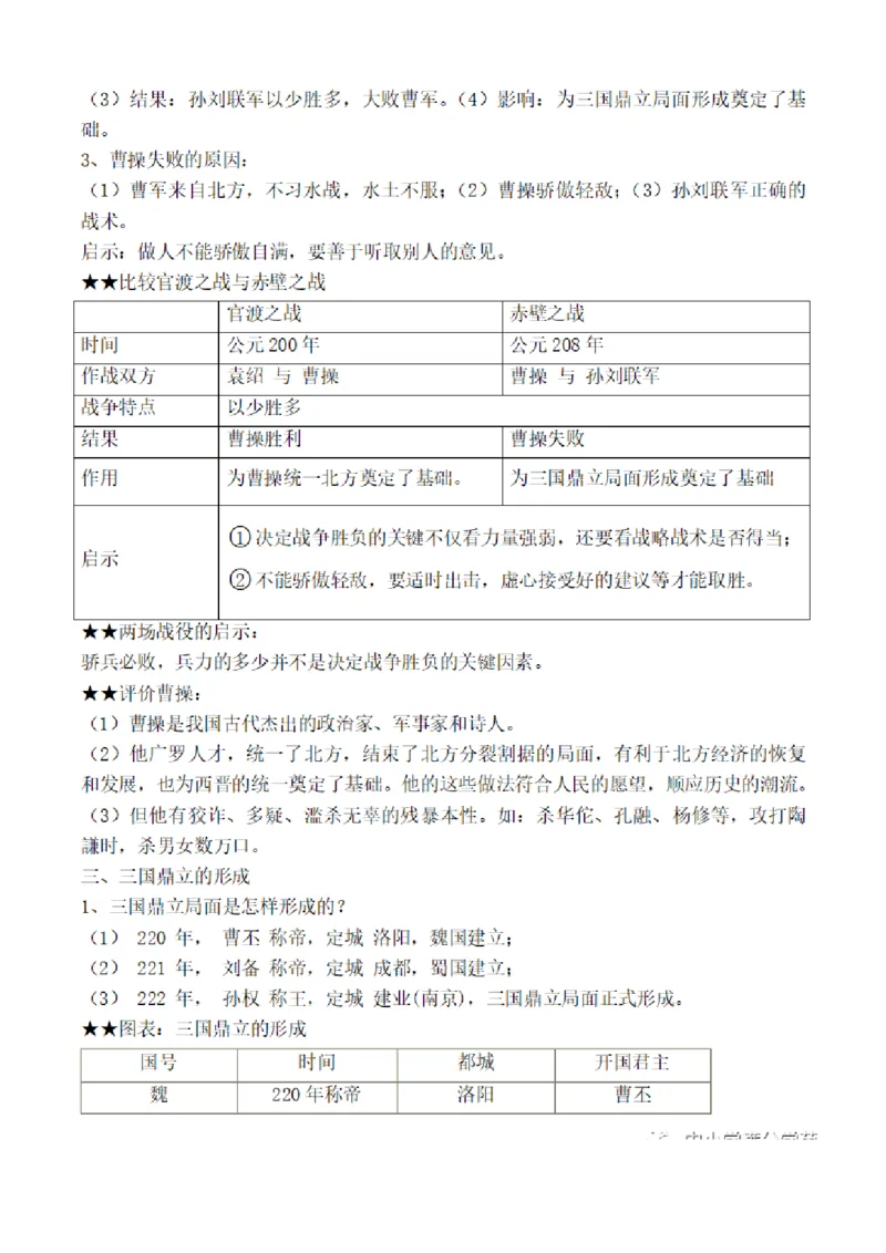 部编版初中历史七上知识点_24秋《初中各科知识点梳理》_初中历史《知识梳理》7-9年级上下册