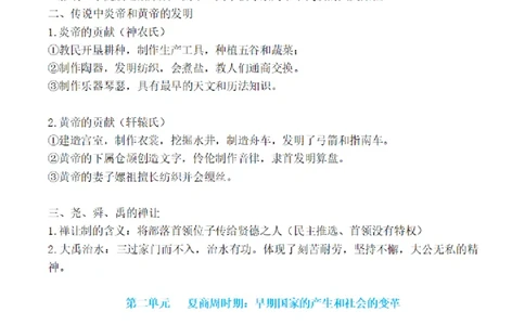 部编版初中历史七上知识点_24秋《初中各科知识点梳理》_初中历史《知识梳理》7-9年级上下册