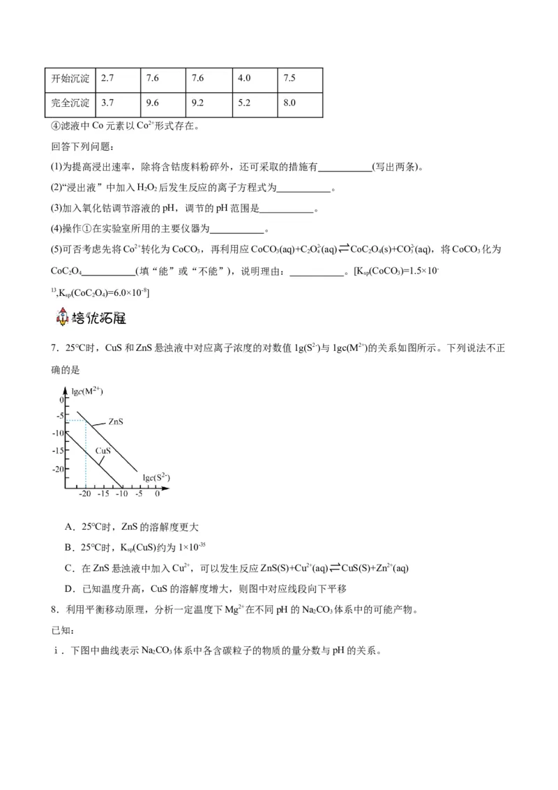 3.4.2娌夋穩婧惰В骞宠　鐨勫簲鐢紙鍒嗗眰浣滀笟锛夛紙鍘熷嵎鐗堬級_高化_595801221724高中化学新人教版选择性必修一二三电子版教案PPT课件高中试卷_选择性必修1册（人教版）_分层作业