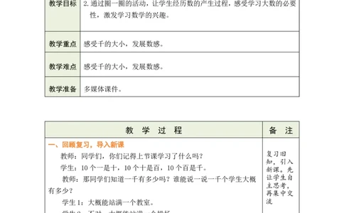 第3课时数一数（一）（2）_26春北师大版数学二下_00、教案共6套完整版表格式+文档式整册+课时word版_第1套表格式教案（有反思）_05第四单元生活中的大数教案