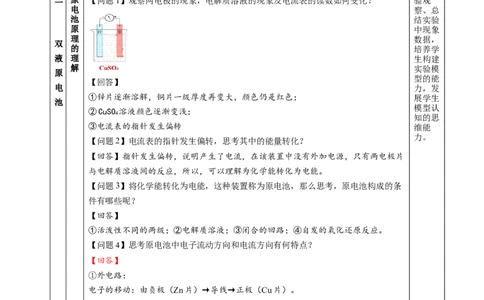 4.1.1原电池（教学设计）-（人教版2019选择性必修1）_高化_595801221724高中化学新人教版选择性必修一二三电子版教案PPT课件高中试卷_选择性必修1册（人教版）_教学设计