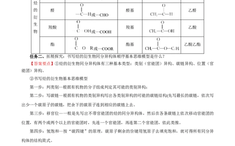 7.3.3官能团与有机物的分类及性质（导学案）（解析版）_高化_595801221724高中化学新人教版选择性必修一二三电子版教案PPT课件高中试卷_必修二册（人教版）_导学案
