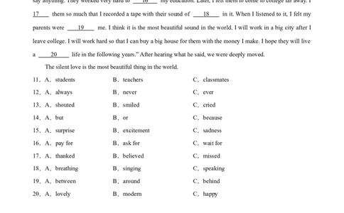 期末必考题型之完形填空15篇-（仁爱科普版）_仁爱版英语九年级下册资料包_重难点易错题精练-U217