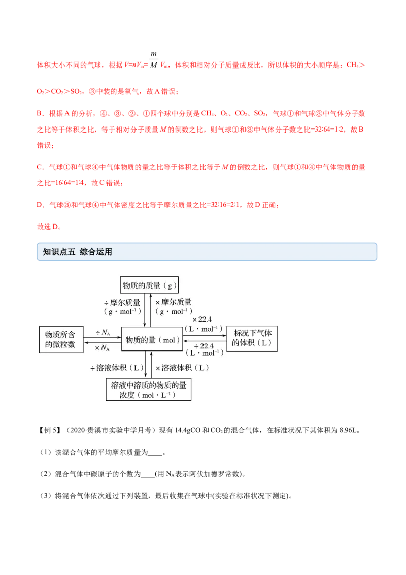 2.3.1摩尔与气体摩尔体积（精讲）-（人教版）解析版_高化_595801221724高中化学新人教版选择性必修一二三电子版教案PPT课件高中试卷_必修一册（人教版）_专项练习