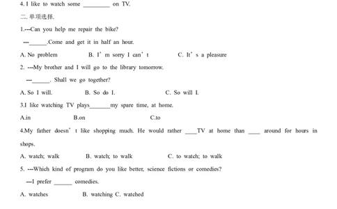4.2Unit6Topic1SectionA（练习）（原卷版）_仁爱版英语九年级下册资料包_同步练习