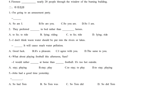 4.4Unit6Topic1SectionB（练习）（原卷版）_仁爱版英语九年级下册资料包_同步练习