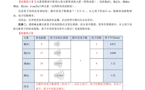 4.1.4原子结构与元素的性质&mdash;卤素（导学案）-（人教版2019必修第一册）（解析版）_高化_595801221724高中化学新人教版选择性必修一二三电子版教案PPT课件高中试卷_必修一册（人教版）