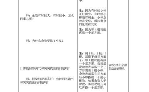 第三单元第2课时搭一搭（二）(1)_26春北师大版数学二下_00、教案共6套完整版表格式+文档式整册+课时word版_第2套表格式教案（有反思）_第三单元除法的应用