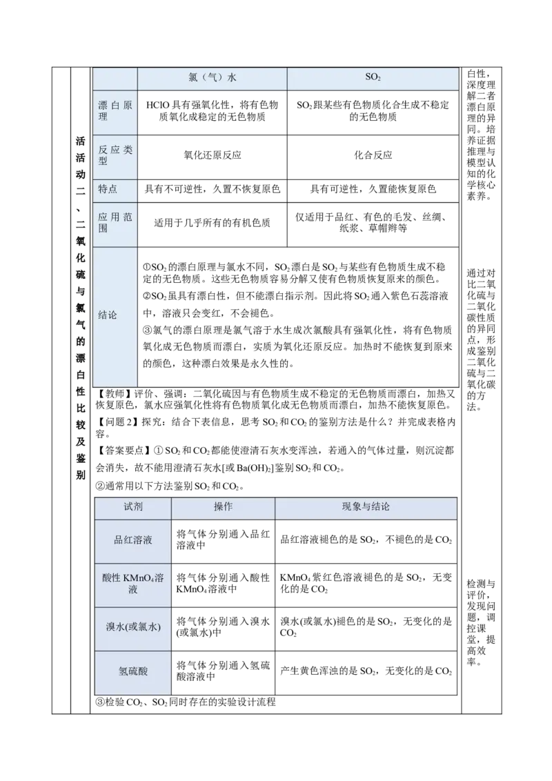 5.1.1硫及其化合物&mdash;硫和二氧化硫（教学设计）-（人教版2019必修第二册）_高化_595801221724高中化学新人教版选择性必修一二三电子版教案PPT课件高中试卷_必修二册（人教版）_教学设计