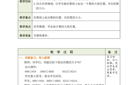 第8课时哪座山更高（2）_26春北师大版数学二下_00、教案共6套完整版表格式+文档式整册+课时word版_第1套表格式教案（有反思）_05第四单元生活中的大数教案