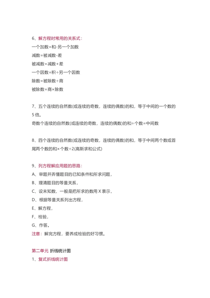 苏教版数学五年级下册单元知识点_《小学各科知识点》_小学数学《知识梳理》1-6年级上下册_下册_苏教版小学数学1-6年级下册全册知识点