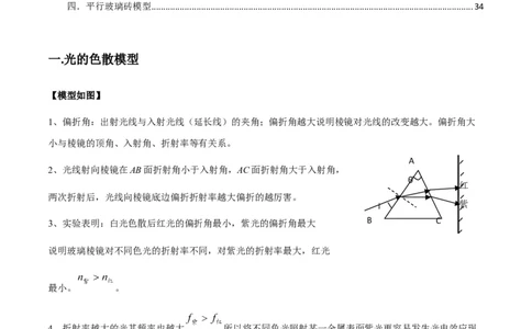 专题22光学中常见的物理模型(答案版)_高中物理模型题型与方法