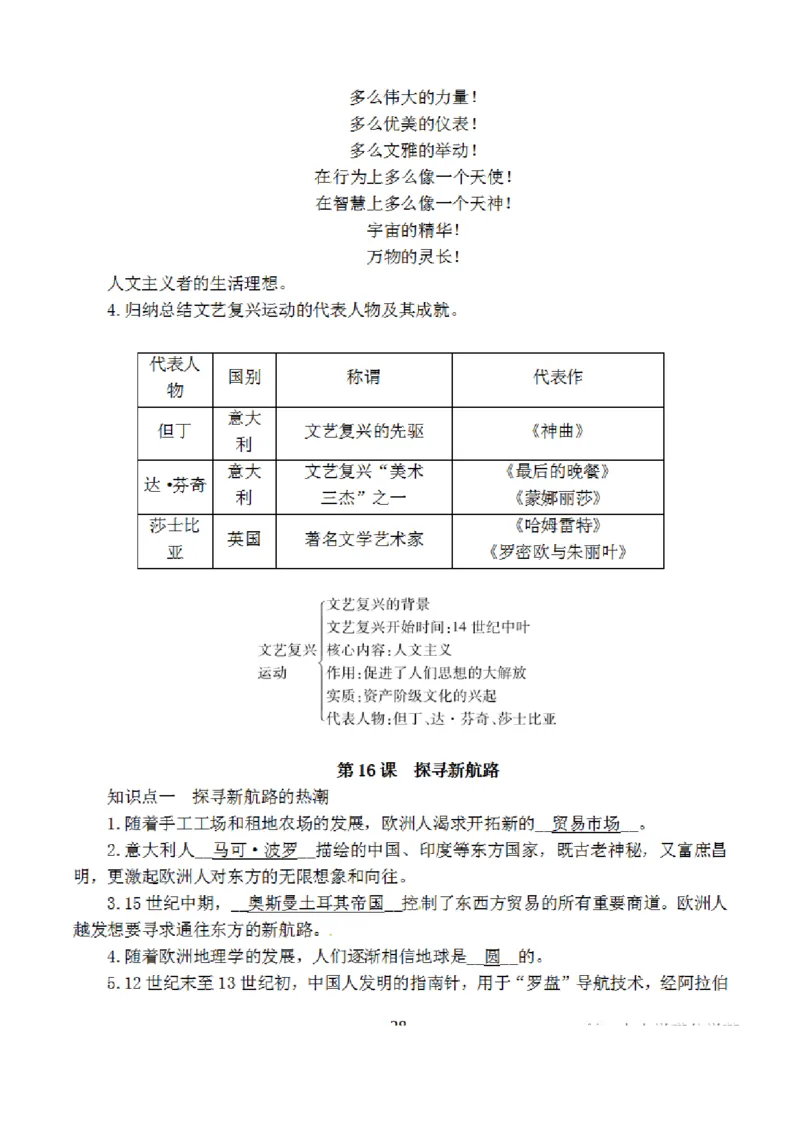 部编版初中历史九上知识点_24秋《初中各科知识点梳理》_初中历史《知识梳理》7-9年级上下册