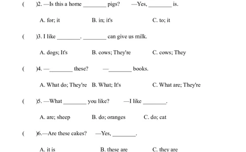 Unit6Onthefarm（单元测试）A4版_三下译林版2026英语_单元测试