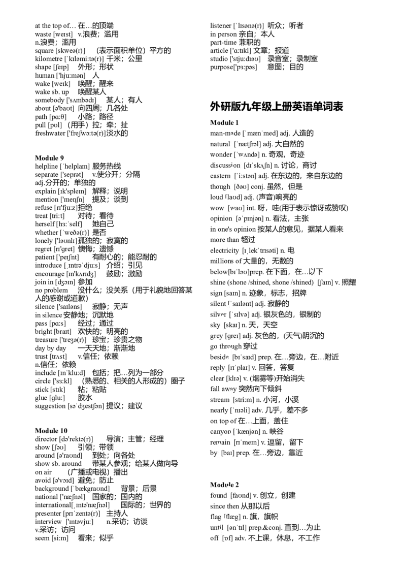 新外研版初中英语单词带音标-7aadd2f01bb1_内蒙古中考真题_赠品_初中英语资料