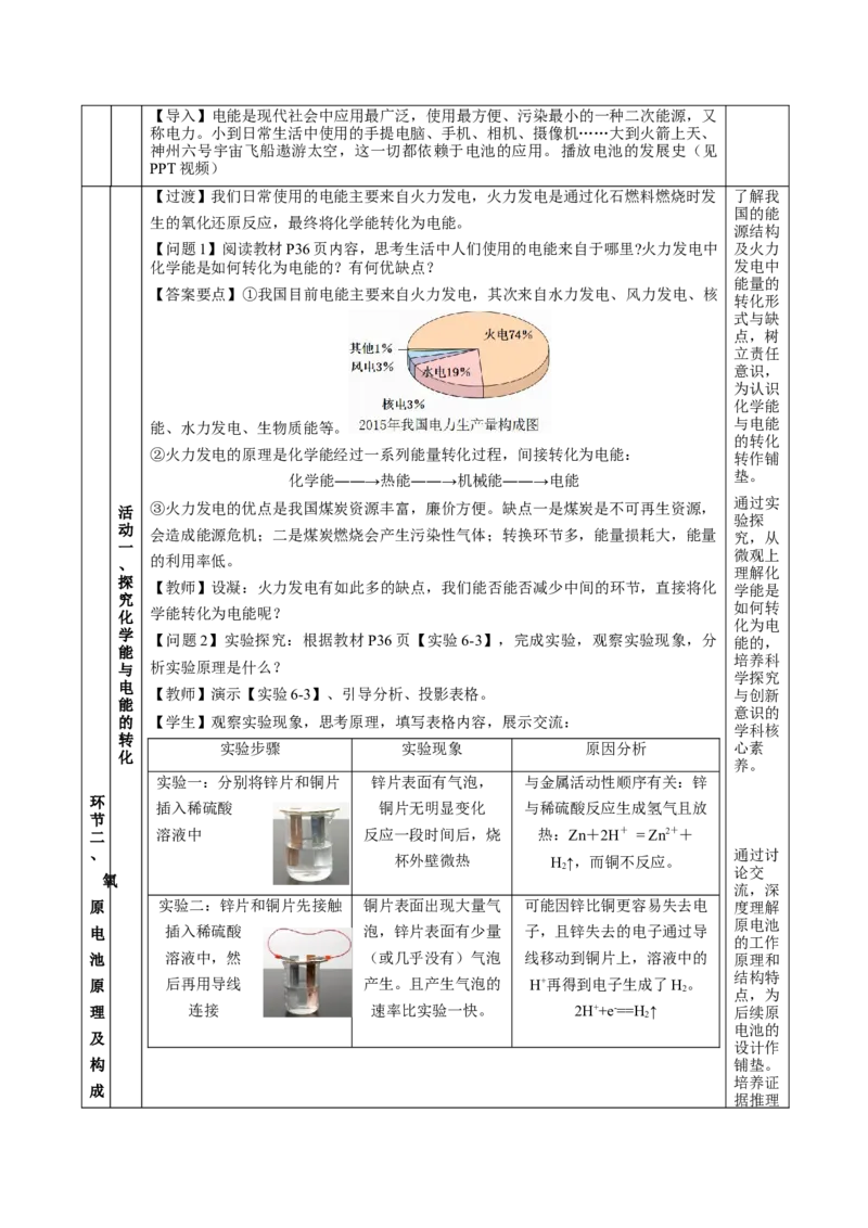 6.1.2化学反应与电能（教学设计）-（人教版2019必修第二册）_高化_595801221724高中化学新人教版选择性必修一二三电子版教案PPT课件高中试卷_必修二册（人教版）_教学设计