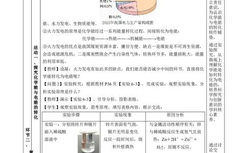6.1.2化学反应与电能（教学设计）-（人教版2019必修第二册）_高化_595801221724高中化学新人教版选择性必修一二三电子版教案PPT课件高中试卷_必修二册（人教版）_教学设计
