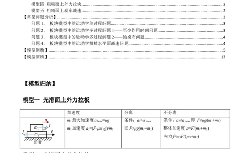 专题05滑块木板模型（答案版）_高中物理模型题型与方法