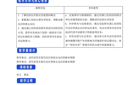 3.1卤代烃-教学设计-2020-2021学年下学期高二化学同步精品课堂(新教材人教版选择性必修3）_高化_2025春-人教版高中化学_05新版高中化学选择性必修3_1.课件+教案+学案+习题_教案