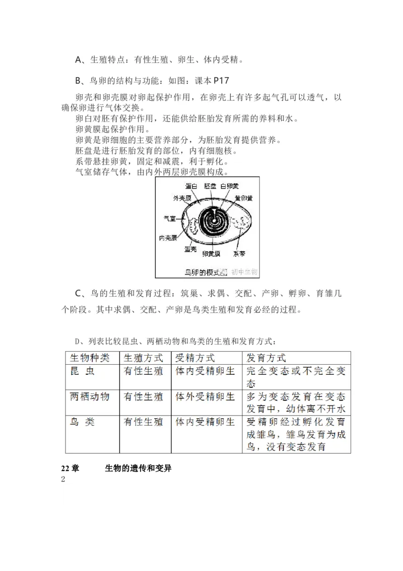 苏教版八年级下册生物知识点汇总_24秋《初中各科知识点梳理》_初中生物《知识梳理》7-8年级上下册_苏教版初中生物7-8年级上下册知识点