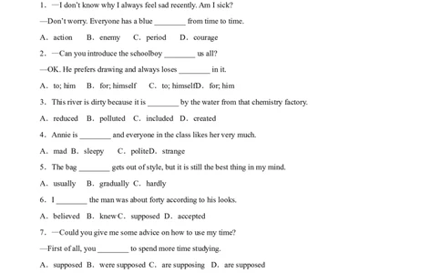 Unit5Topic1综合过关检测（原卷版）_仁爱版英语九年级下册资料包_单元测试_综合过关检测