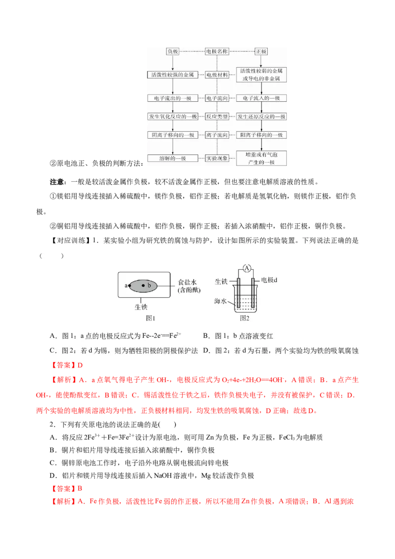 6.1.2化学反应与电能（导学案）（解析版）_高化_595801221724高中化学新人教版选择性必修一二三电子版教案PPT课件高中试卷_必修二册（人教版）_导学案