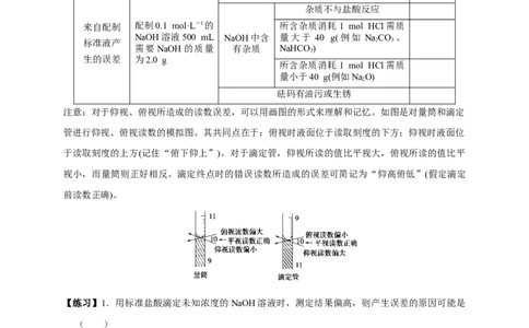 3.2.2酸碱中和滴定（学案）-2020-2021学年上学期高二化学同步精品课堂(新教材人教版选择性必修1)_高化_2025春-人教版高中化学_03新版高中化学选择性必修1_03学案_学案1配套A