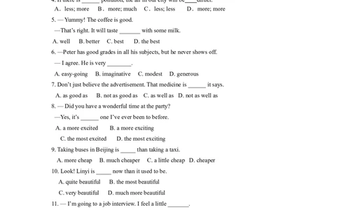 02.巩固练习-_仁爱版英语九年级下册资料包_同步讲义-V31_06总复习_形容词用法_06总复习_形容词用法---