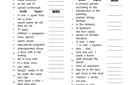 九下短语默写16页（仁爱版）_仁爱版英语九年级下册资料包_单词专项