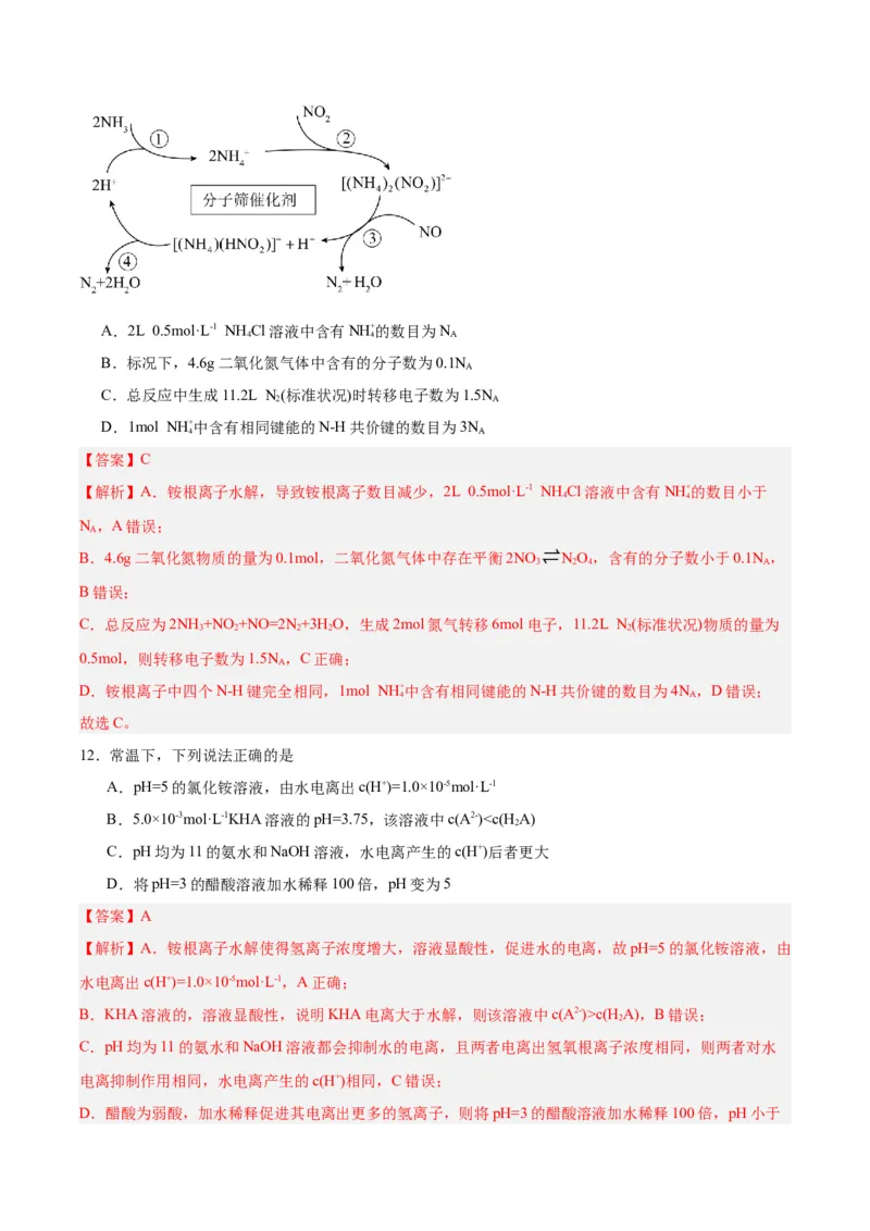 3.3.1鐩愮被鐨勬按瑙ｏ紙鍒嗗眰浣滀笟锛夛紙瑙ｆ瀽鐗堬級_高化_595801221724高中化学新人教版选择性必修一二三电子版教案PPT课件高中试卷_选择性必修1册（人教版）_分层作业