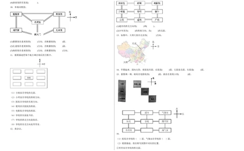 第二单元方向与位置填空题（易错题提高卷）二年级下册数学专项培优卷（北师大版）_26春北师大版数学二下_19、赠送其它资料_旧版_第3套：北师大版小学数学2下