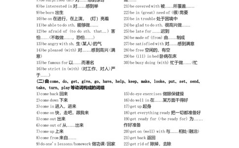 初中英语重点短语_语法_句型复习大全_内蒙古中考真题_赠品_初中英语资料