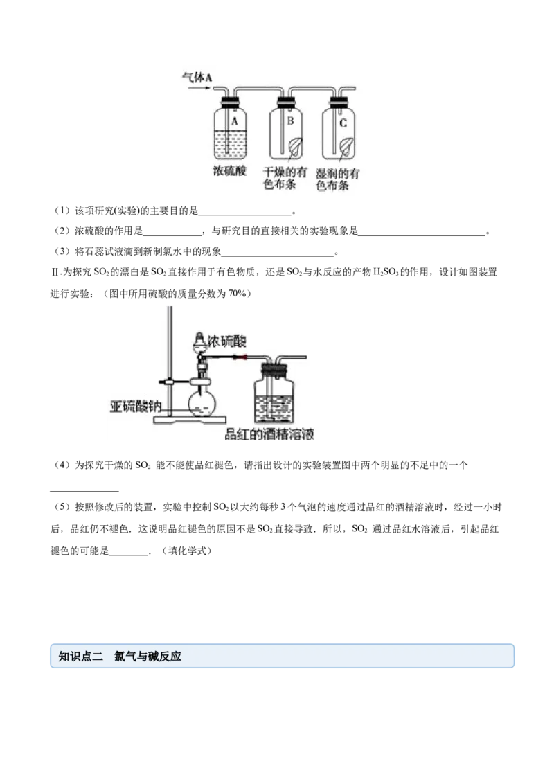 2.2.2氯水及氯离子的检验（精讲）-（人教版）原卷版_高化_595801221724高中化学新人教版选择性必修一二三电子版教案PPT课件高中试卷_必修一册（人教版）_专项练习
