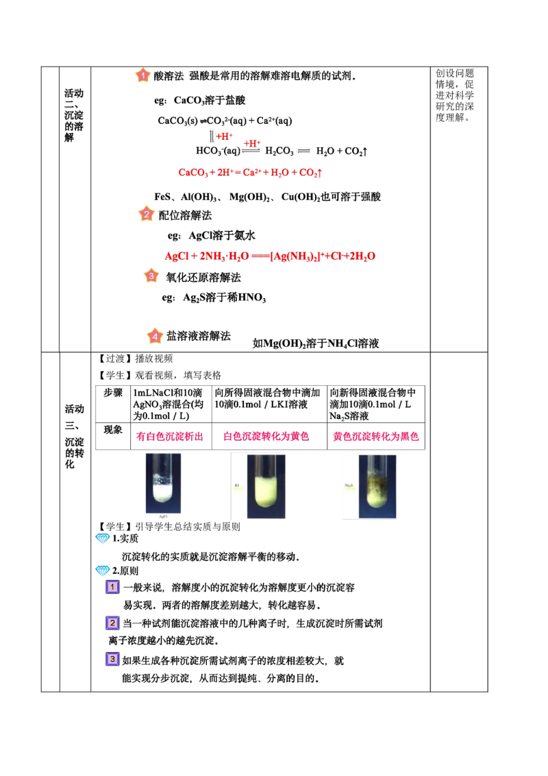 3.4.2沉淀溶解平衡的应用（教学设计）-（人教版2019选择性必修一）_高化_595801221724高中化学新人教版选择性必修一二三电子版教案PPT课件高中试卷_选择性必修1册（人教版）_教学设计