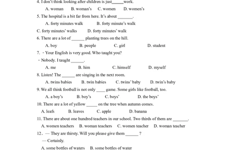 02.名词的用法（巩固练习）-_仁爱版英语九年级下册资料包_同步讲义-V31_01总复习_名词的用法_01总复习_名词的用法---
