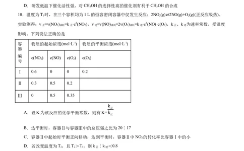 2.4鍖栧鍙嶅簲鐨勮皟鎺э紙鍒嗗眰浣滀笟锛夛紙鍘熷嵎鐗堬級_高化_595801221724高中化学新人教版选择性必修一二三电子版教案PPT课件高中试卷_选择性必修1册（人教版）_分层作业