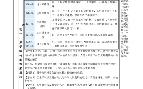 4.1.1原子结构核外电子排布（教学设计）-（人教版2019必修第一册）_高化_595801221724高中化学新人教版选择性必修一二三电子版教案PPT课件高中试卷_必修一册（人教版）_教学设计