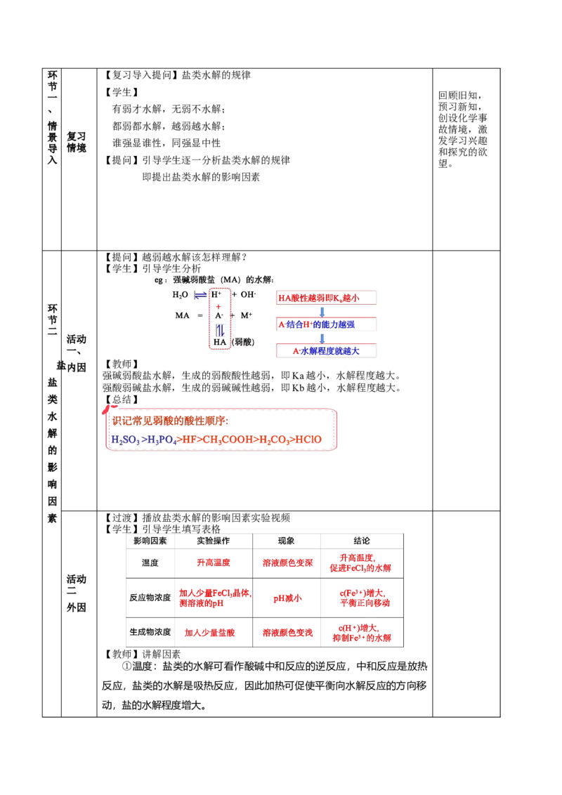 3.3.2盐类水解的应用（教学设计）-（人教版2019选择性必修一）_高化_595801221724高中化学新人教版选择性必修一二三电子版教案PPT课件高中试卷_选择性必修1册（人教版）_教学设计